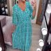 Large-Sized, Super Fairy-Like V-Neck Floral Dress, Beach Vacation Dress, Loose Long Dress_ecoleips.com