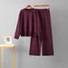 Striped Knit Two-Piece Set – Turtleneck Sweater & Loose Pants For Women, Casual Comfort Outfit_ecoleips.com