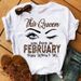 New Women's Plus-size Round-neck Letter And Eyelash Print Birthday T-shirt_ecoleips.com