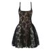Women's Clothing Patchwork Lace Mesh Slim Fit Suspender Dress Women's Lace & Mesh Sleeveless Bodycon Dress – Beige/Black (Sizes S, M, L)_ecoleips.com