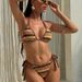 2026 Women's Halter Neck Tie Up Bikini Sexy Striped Two Piece Swimsuit New American Style Fashion_ecoleips.com