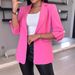 Women's Clothing Hot Sale Autumn And Winter Long Sleeve Solid Color Cardigan Suit Jacket Women_ecoleips.com