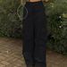 Women's Clothing Retro Overalls Loose Slim Street Style Big Pocket Wide High Waist Straight Jeans_ecoleips.com