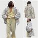 Women's Casual Fashion Zippered Cotton Padded Jacket Warm Printed Outerwear For Spring/Autumn Versatile Street Style_ecoleips.com