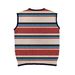 Women's Retro Color Block Striped Knitted Vest Sleeveless Round Neck Spring Autumn New Style Layering Top_ecoleips.com