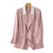Women's Clothing Casual Suit Jacket Spring And Autumn Loose Version Temperament Commuting Net Red Pink Small Suit_ecoleips.com