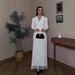 Modest Abaya Dress/Muslim Dress Women Elegant Bodycon Dress For Women - Slim Fit Cotton Blend Maxi Dress With Button Front Detail (White, S-XXL)_ecoleips.com