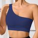 Women's Off-the-Shoulder One-Shoulder Sports Vest Sexy Solid Color Running Underwear for Yoga Fitness And Spring/Summer_ecoleips.com
