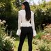 Vintage Ruffled Lace Corset Blouse, Long Flare Sleeve Peplum Top For Romantic & Formal Occasions_ecoleips.com