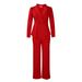 Women's Casual Two-Piece Set – Loose Fit Long Sleeve Top & Straight Leg Pants New Fashion Suit Collar Long Sleeve Top Loose Straight Leg Pants_ecoleips.com