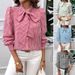 Aria Basics Aria Basics New European American Cross-border 2025 Autumn And Winter Women's Tops, Stylish Casual Color-block Cardigan Long-sleeve_ecoleips.com