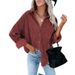 Women's Clothing New Autumn And Winter Women's Shirt Solid Color Lapel Corduroy Casual Jacket_ecoleips.com