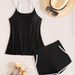Black And White Color Block High-Waisted Tankini Swimsuit Set with Belt And Pocket for Women Conservative Cross-Border Style 2026 New European And American Export_ecoleips.com