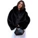 Luxury Faux Fur Coat – Winter Women’s Shawl Collar Coat With Pockets, Soft & Warm Vegan Fur Jacket For Fall & Winter (S-XXL, Black/Brown)_ecoleips.com
