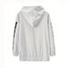Women's Gold Gradient Letter Print Hoodie And Pants Set Spring Summer Outfit White S-XXL_ecoleips.com
