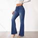 New Fashionable And Unique High-Waisted Stretch Slimming Flared Jeans For Women On Cross-Border Independent_ecoleips.com