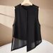 2025 Summer New Irregular Fashionable Cardigan, Stylish And Slimming, Versatile Sleeveless Women's Design Mesh Vest_ecoleips.com