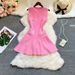 YuooMuoo Chic Fashion 2026 Summer Pleated Short Dress Women O-neck Slim Waist A-line Party Dress Streetwear Lady Outfits Vestido_ecoleips.com