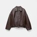 European And American Autumn And Winter Retro Casual Jacket Pilot Jacket Artificial Leather Top_ecoleips.com