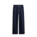 Ms. Li Recommends Vintage Washed Dark Blue Straight-leg Jeans Women Made From Italian Imported Fabric, New For Spring_ecoleips.com
