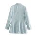 2021 Autumn New Euopean And Ameican Women's Clothing Wholesale Tweed Pocket Decoated Vintage Long Sleeve_ecoleips.com