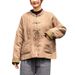 girl 25 Winter Stand Collar Double Breasted Button Thickened Jacket For Women New Chinese Style Handmade Embroidery Lace-up_ecoleips.com