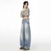 New American-style Washed Wide-leg Casual Banana Pants, Extra-long Loose Curved-cut Jeans For Women_ecoleips.com