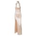 Women's Clothing Women's Sexy Deep V Halter Neck Backless Ribbon Slit Dress European American Fashion Formal & Casual_ecoleips.com