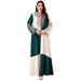 Women's Elegant Long Robe Dress Color Block Embroidered Fashionable Loose Fit European And American Style_ecoleips.com