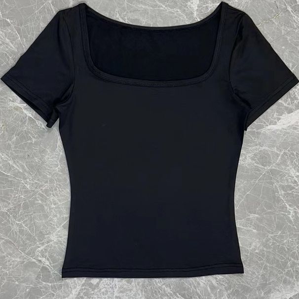 Women's Sexy Long Sleeve Sweater T-Shirt U-Neck Top with Tights - Trendy Casual Fashion_ecoleips.com