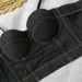 European And American Style Denim Camisole Vest Women, Backless Bra, Outerwear, Fishbone Hot Girl Top, Versatile_ecoleips.com