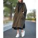 Women's Oversized Batwing Sleeve Long Trench Coat With Hood & Large Pockets – Casual Elegance For Spring & Fall_ecoleips.com