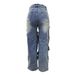 Aria Basics European And American Autumn Winter New Women's Clothing Fashion Button Decorative Loose Denim Pants_ecoleips.com