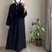 Muslim Women's Fashion Tie Waist Loose Top And Skirt Set Casual Polyester Spring 2026 Women's Clothing_ecoleips.com