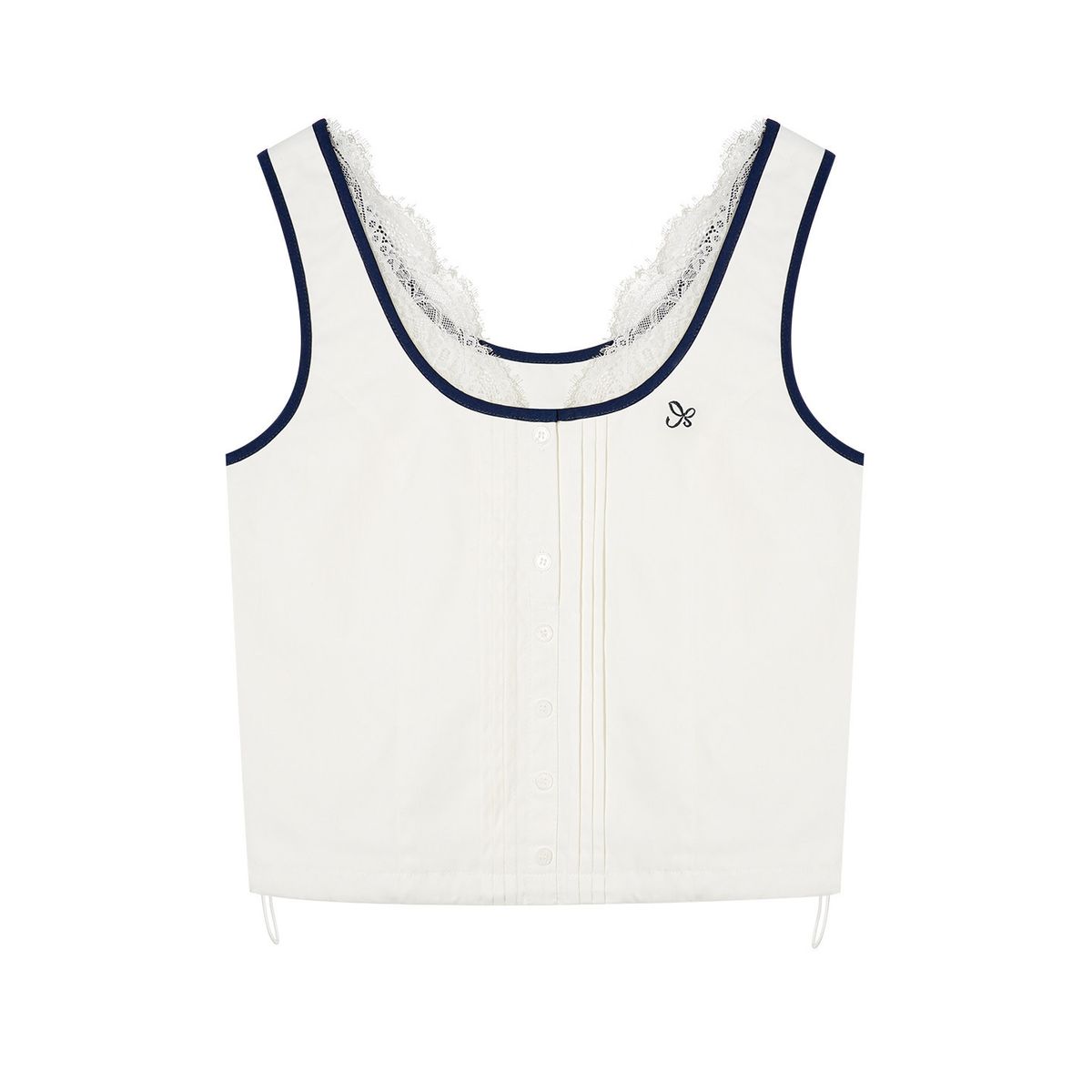 2026 Spring And Summer Senior Sense Sports Leisure Lace Splicing Edge Vest Pleated Lantern Casual Pants Two-piece Set_ecoleips.com
