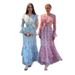 Women's Clothing V Neck Ruffled Long Sleeved Elegant Floral Dress_ecoleips.com
