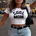 Summer Women's Short Sleeve T-Shirt Casual Printed Crew Neck Top Fashion Elegant European American Style Hot Selling 2025_ecoleips.com