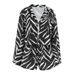 Zebra Print Long Sleeve Shorts Loose Wearable Pajama Set European And American Autumn New Home Wear For Women_ecoleips.com