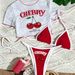 Slim Fit Two Piece Swimsuit Cross Border Foreign Trade Short Sleeved Printed Design Sexy Bikini Three Piece Set 2025_ecoleips.com