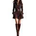 Women's Vintage Plaid Long Sleeve Mini Shirtdress – Casual Office Chic Gown 2026_ecoleips.com