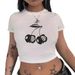 Cross-Border Foreign Trade European American Hot-Selling Women's Summer New Sweet And Spicy Printed T-Shirt_ecoleips.com