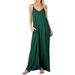 Cross-border Supply: European And American Women's Clothing, Solid Color Loose Pocket Long Tank Top Dress, Sexy_ecoleips.com