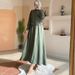 Verve 2025 Spring/Summer New Muslim Fashion Casual Long Sleeve Shirt And Skirt Set_ecoleips.com