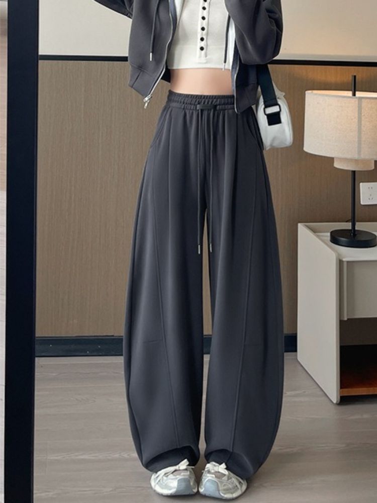 K Bending Knife Pants Women's New Loose Lazy Sweatpants Wide Leg Sports Pants_ecoleips.com