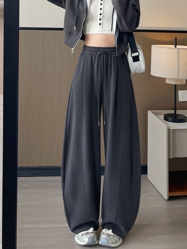 K Bending Knife Pants Women's New Loose Lazy Sweatpants Wide Leg Sports Pants_ecoleips.com