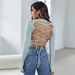 Voya Women's Clothing 2026 European And American New Style Sexy Bandeau Top For Women With Exposed Straps, Round Neck, Knitted_ecoleips.com
