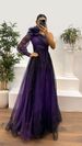 Women's Clothing Ins Hot Style Off Shoulder Mesh Printed Temperament Dress Party Dress_ecoleips.com