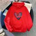niche Pullover Sweatshirt For Women, Soft Cozy Style, Early Top, Autumn And Winter Version, Fleece-lined,_ecoleips.com