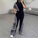 Women's Clothing Casual Two Piece Set Comfortable Straight Leg Pants Autumn Winter Style_ecoleips.com
