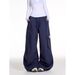 Women's Clothing Slim Fit Cargo Pants Autumn Arrival Spliced Elastic Waist Multi Pocket Loose Fit Street Dance Denim_ecoleips.com